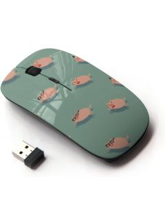 KOOLmouse [ Optical 2.4G Wireless Mouse [ Pig Cute Teal Pink Animal Pet Pattern ]