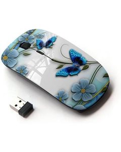 KOOLmouse [ Optical 2.4G Wireless Mouse [ Butterfly White Floral Flower Petal ]