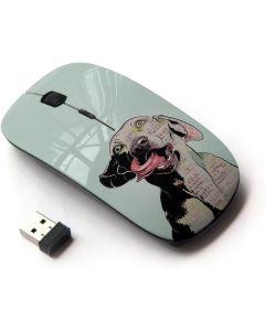 KOOLmouse [ Optical 2.4G Wireless Mouse [ Dog Art Weimaraner Crazy Eyes Grey ]