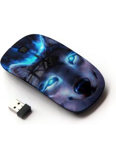 KOOLmouse [ Optical 2.4G Wireless Mouse [ Wolf Blue Eyes Neon Bright Light Forest ]