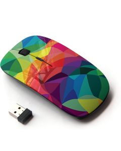 KOOLmouse [ Optical 2.4G Wireless Mouse [ Rainbow Polygon Lines Vibrant Os Colorful ]
